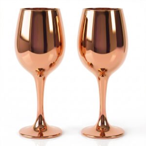 Cretfine Electroplated Metal Series Wine Glasses - Rose Gold