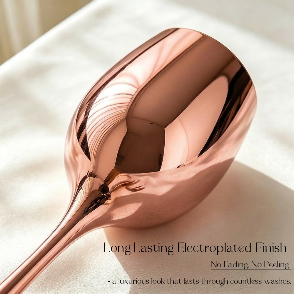 Cretfine Electroplated Metal Series Wine Glasses - Rose Gold - Image 4