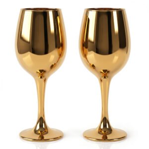 Cretfine Electroplated Metal Series Wine Glasses - Gold
