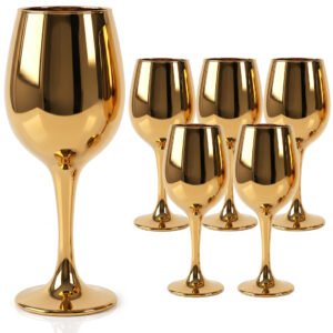 Cretfine Electroplated Metal Series Wine Glasses - Gold