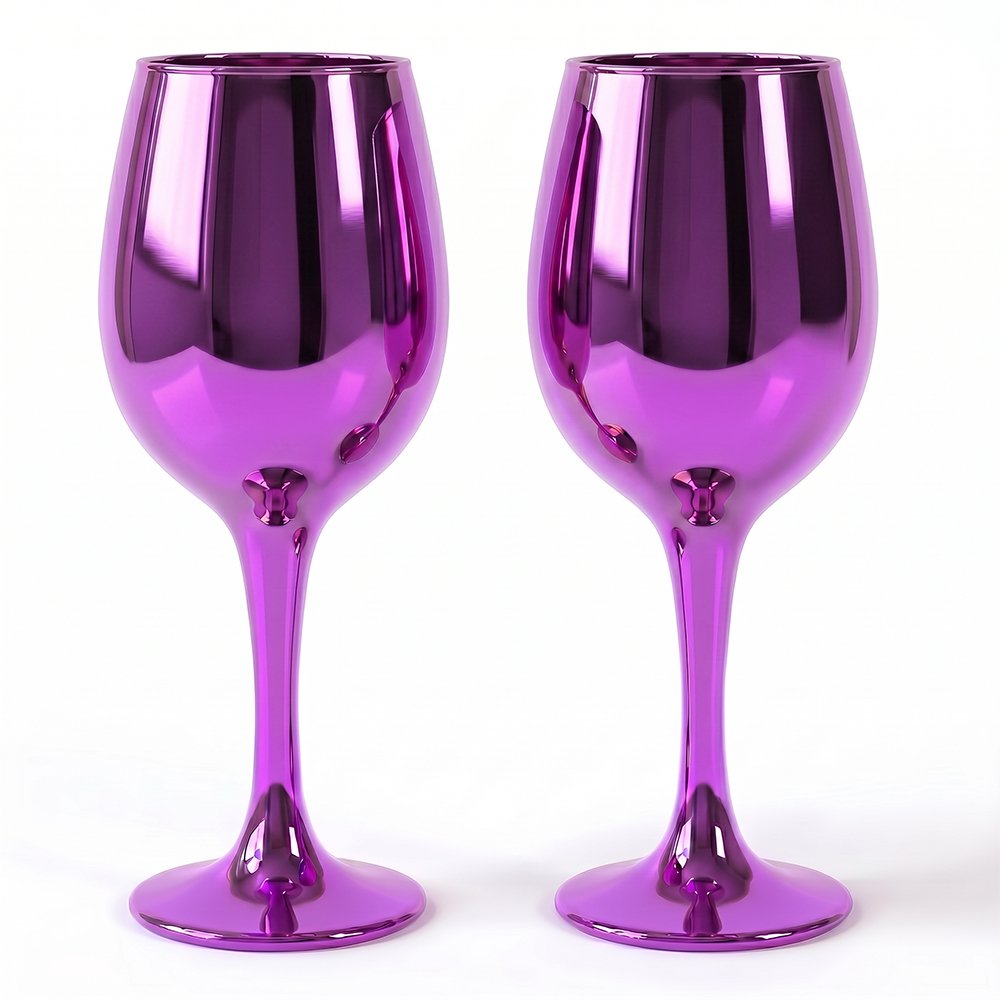 Cretfine Electroplated Metal Series Wine Glasses – Purple