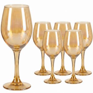 Cretfine Aura Series Wine Glasses - Amber Gold