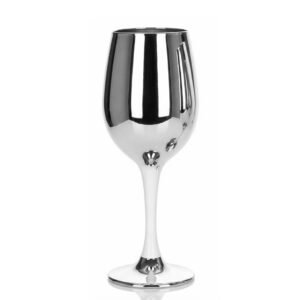 Cretfine Electroplated Metal Series Wine Glasses - Silver