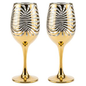Cretfine Gold Lux Series Wine Glasses – Transparent