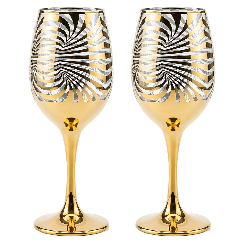Cretfine Gold Lux Series Wine Glasses – Transparent