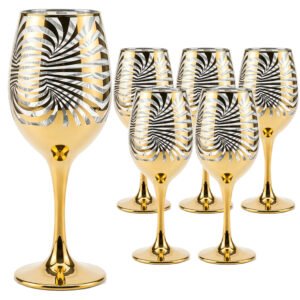 Cretfine Gold Lux Series Wine Glasses – Transparent
