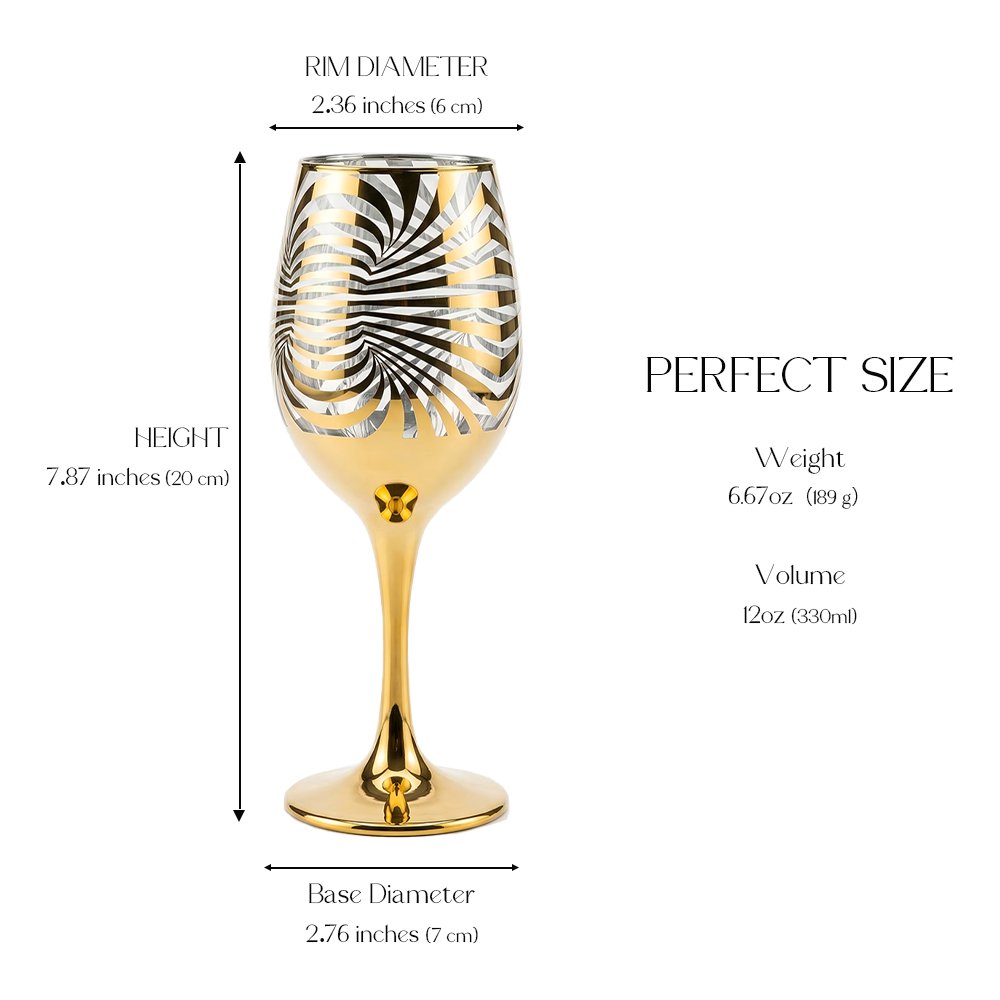 Cretfine Gold Lux Series Wine Glasses – Transparent - Image 2