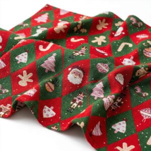 Cretfine Festival Limited Series Gingerbread Diamond Woven Tablecloth - Continuous Fabric: Price per 40″ Segment