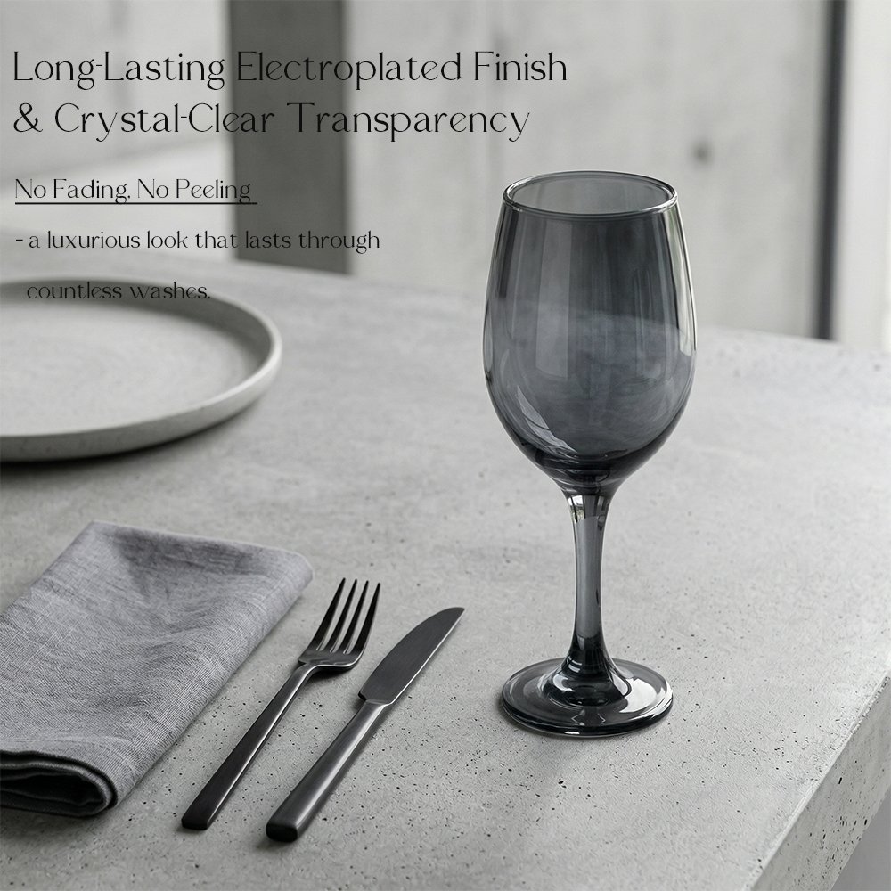 Cretfine Aura Series Wine Glasses - Smoky Gray - Image 3