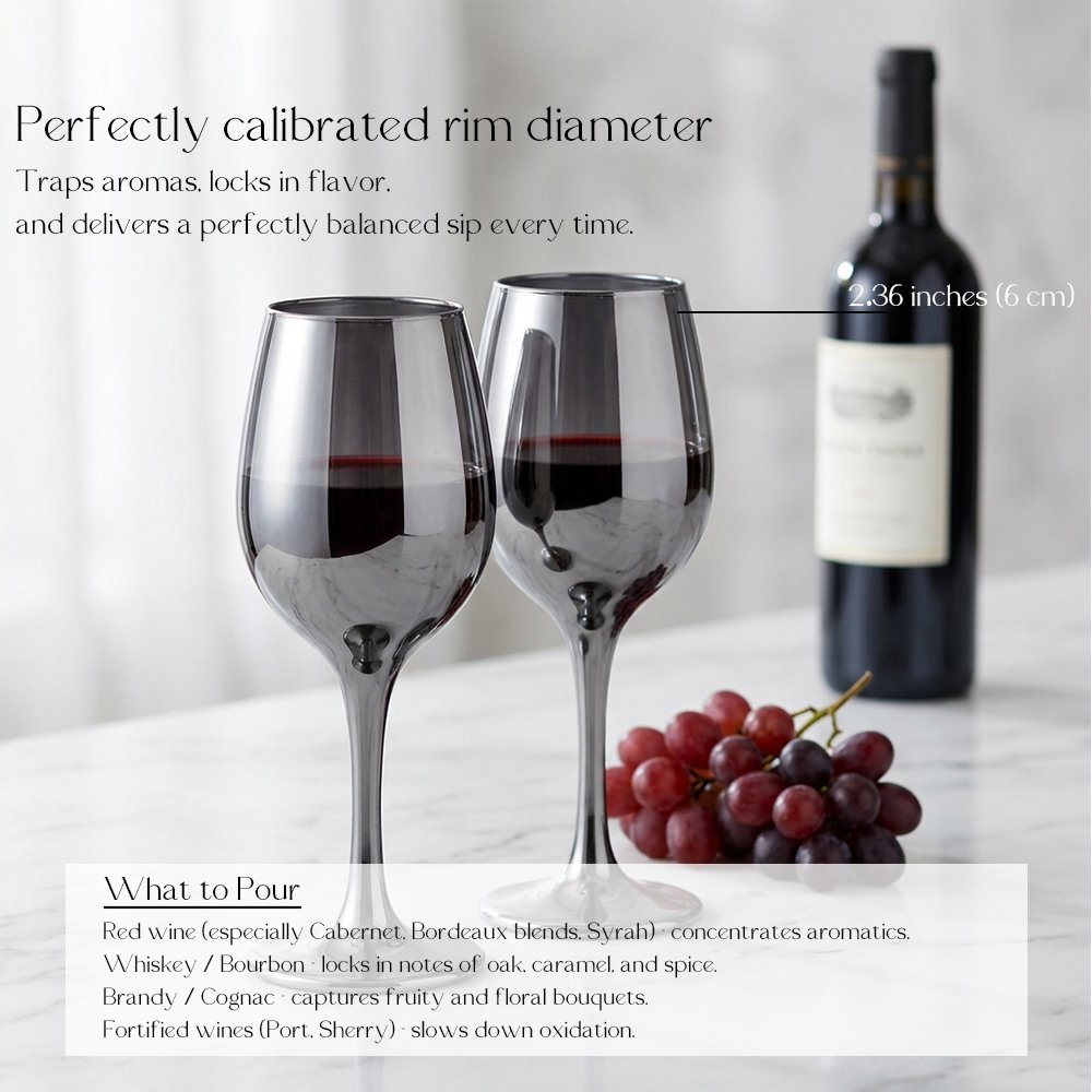 Cretfine Aura Series Wine Glasses - Smoky Gray - Image 5
