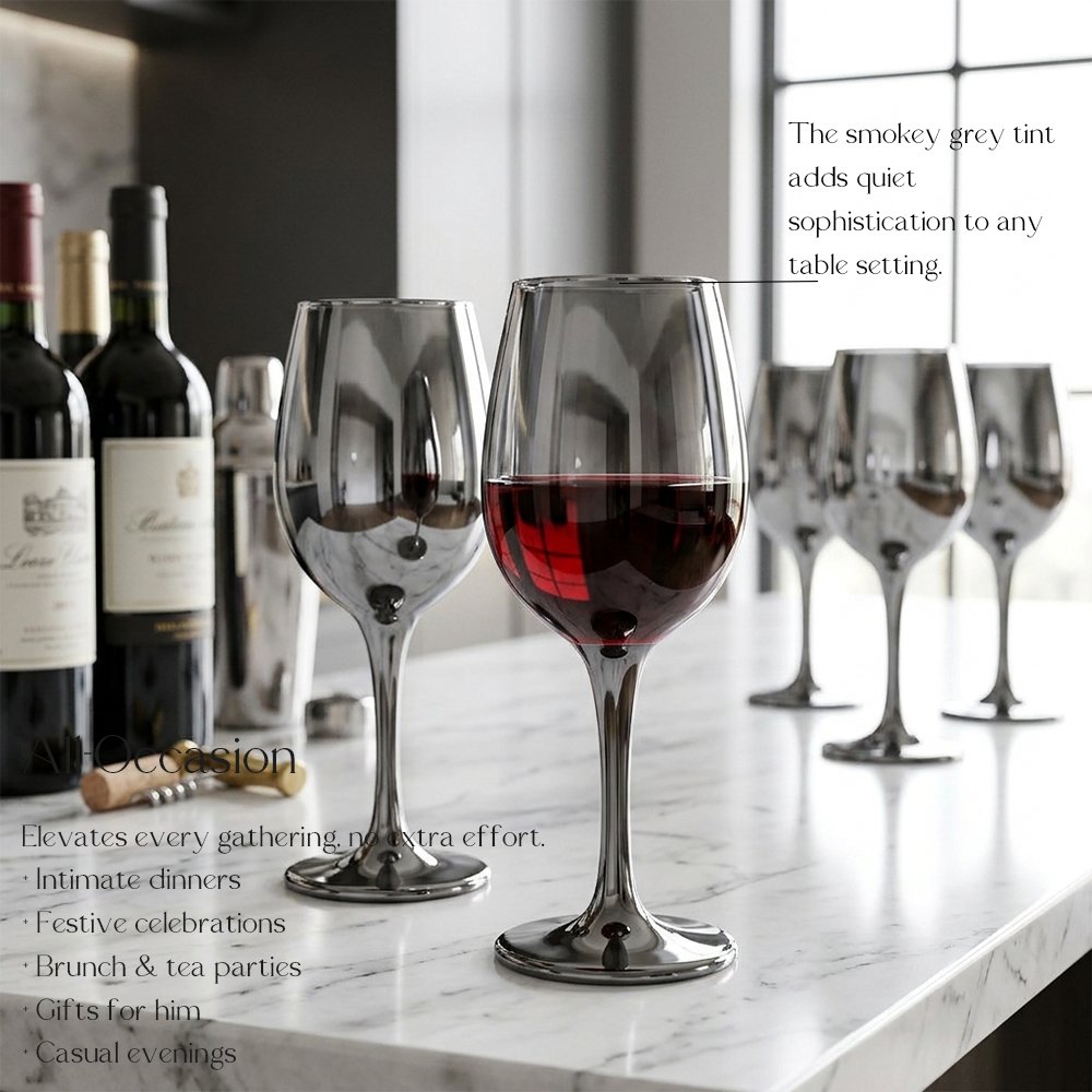 Cretfine Aura Series Wine Glasses - Smoky Gray - Image 6