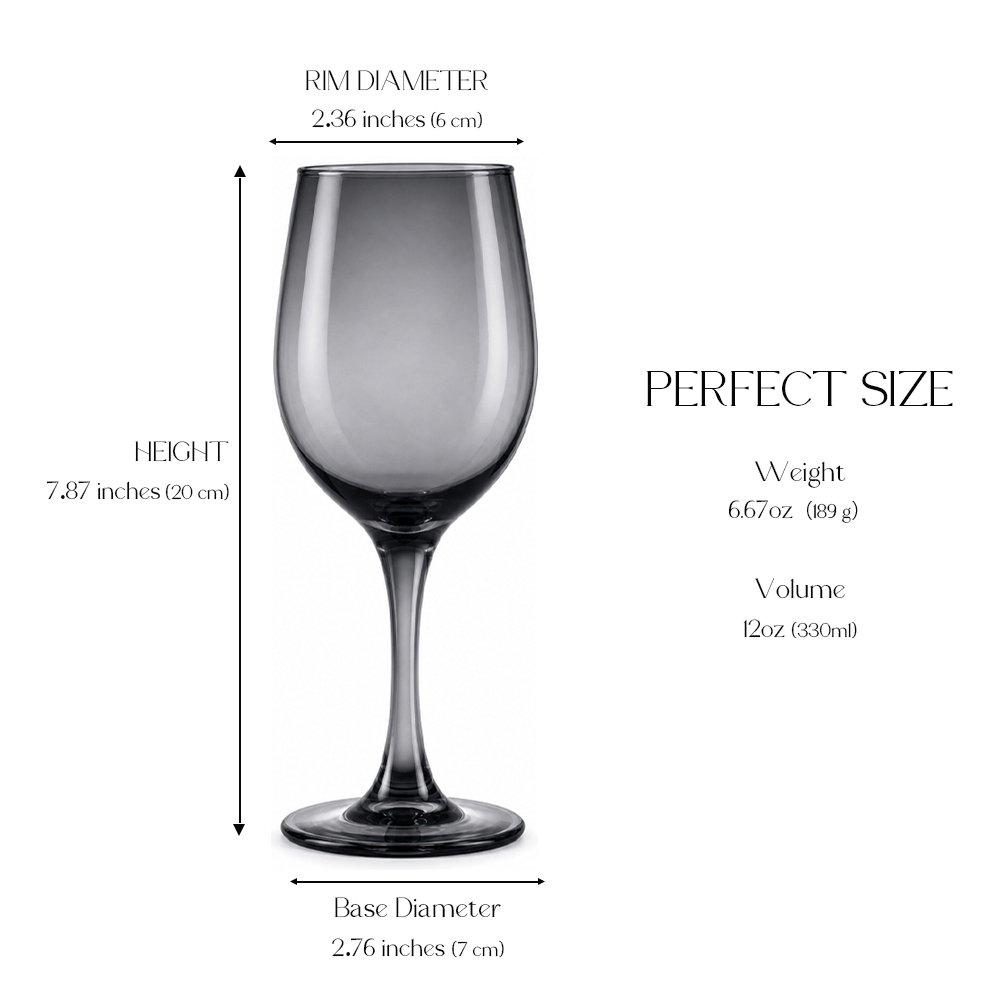 Cretfine Aura Series Wine Glasses - Smoky Gray - Image 2