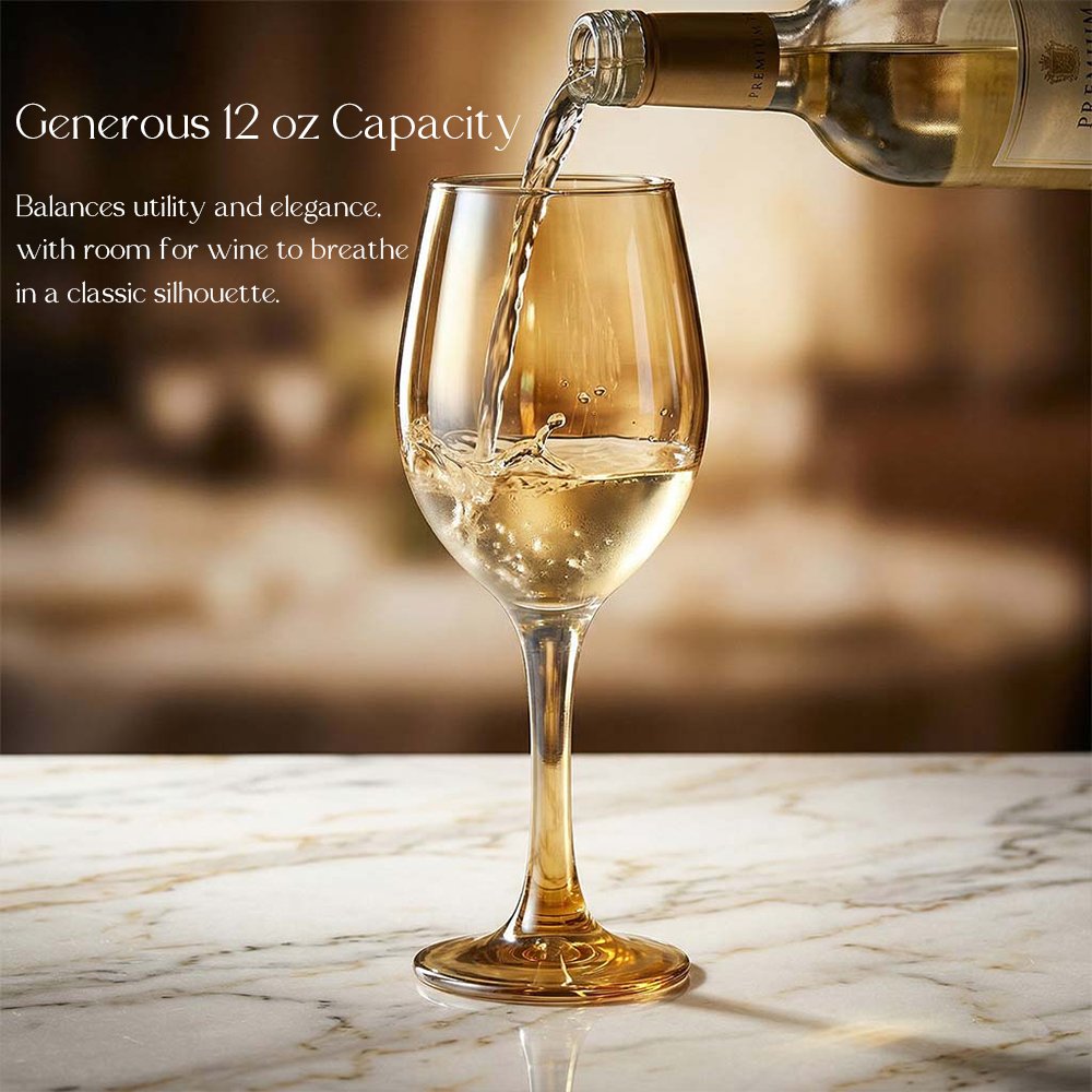 Cretfine Aura Series Wine Glasses - Amber Gold - Image 4
