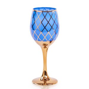Cretfine Gold Lux Series Wine Glasses - Blue