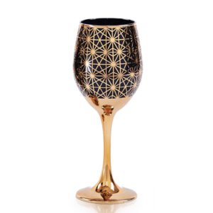 Cretfine Gold Lux Series Wine Glasses - Black