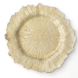 Reusable Plastic Coral Charger Plates 13 inch - Set of 6