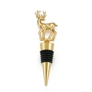 Deer Shaped Zinc Alloy Wine Stopper - Silver/Gold