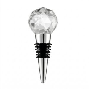 Faceted Crystal Ball Decorative Wine Stopper