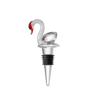 Red-Head Crystal Glass Swan Wine Stopper