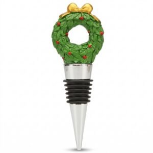 Christmas Resin Wreath Decorative Wine Stopper