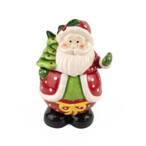 Handcrafted Santa Claus Ceramic Cookie Jar