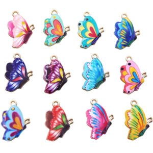 Colorful Butterfly Enamel Charms - Random Mixed 20Pcs