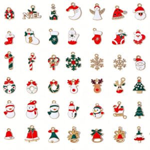 Christmas Themed Enamel Charms - Random Mixed 20Pcs