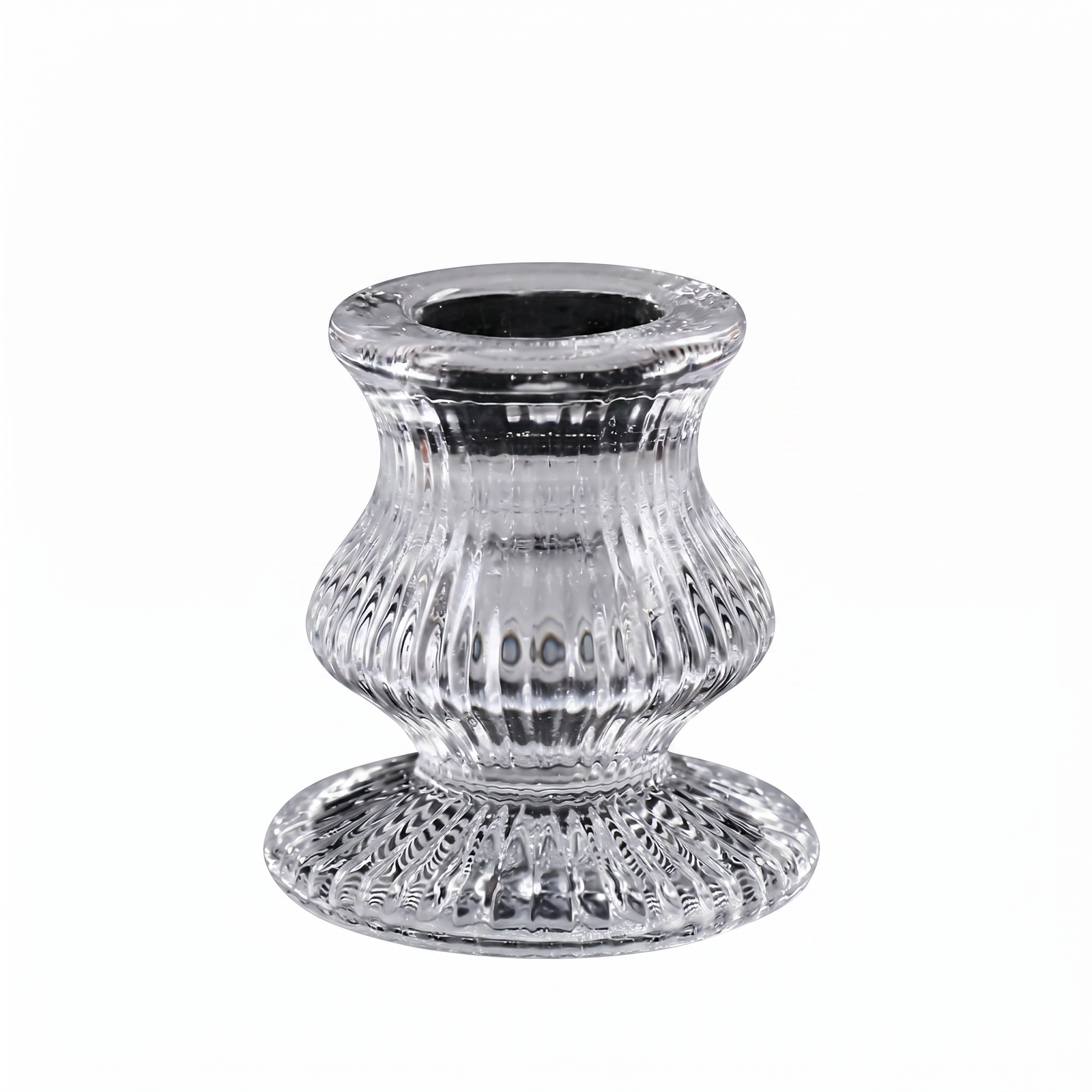 Vintage Crystal Glass Candle Holder-Set of 10 - Image 2