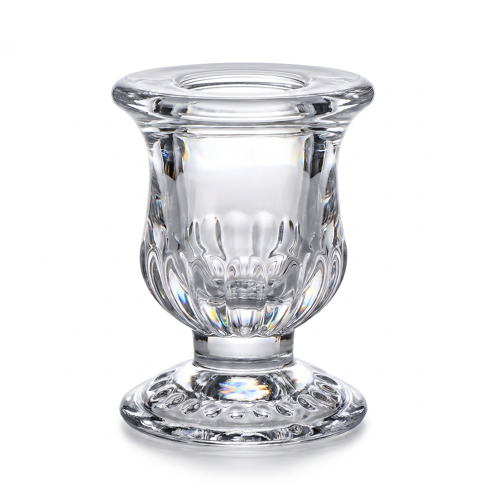 Vintage Crystal Glass Candle Holder-Set of 10 - Image 3