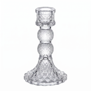 Vintage Crystal Glass Candle Holder-Set of 10