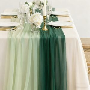 Sheer Chiffon Gauze Table Runner