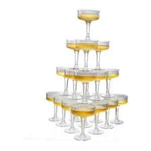 Champagne Tower Plastic Flutes 7 oz - Clear