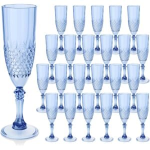 Hard Plastic Champagne Flutes 7 oz - Set of 24