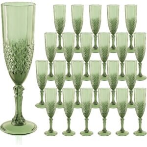 Hard Plastic Champagne Flutes 7 oz - Set of 24
