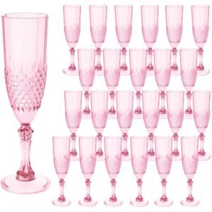 Hard Plastic Champagne Flutes 7 oz - Set of 24