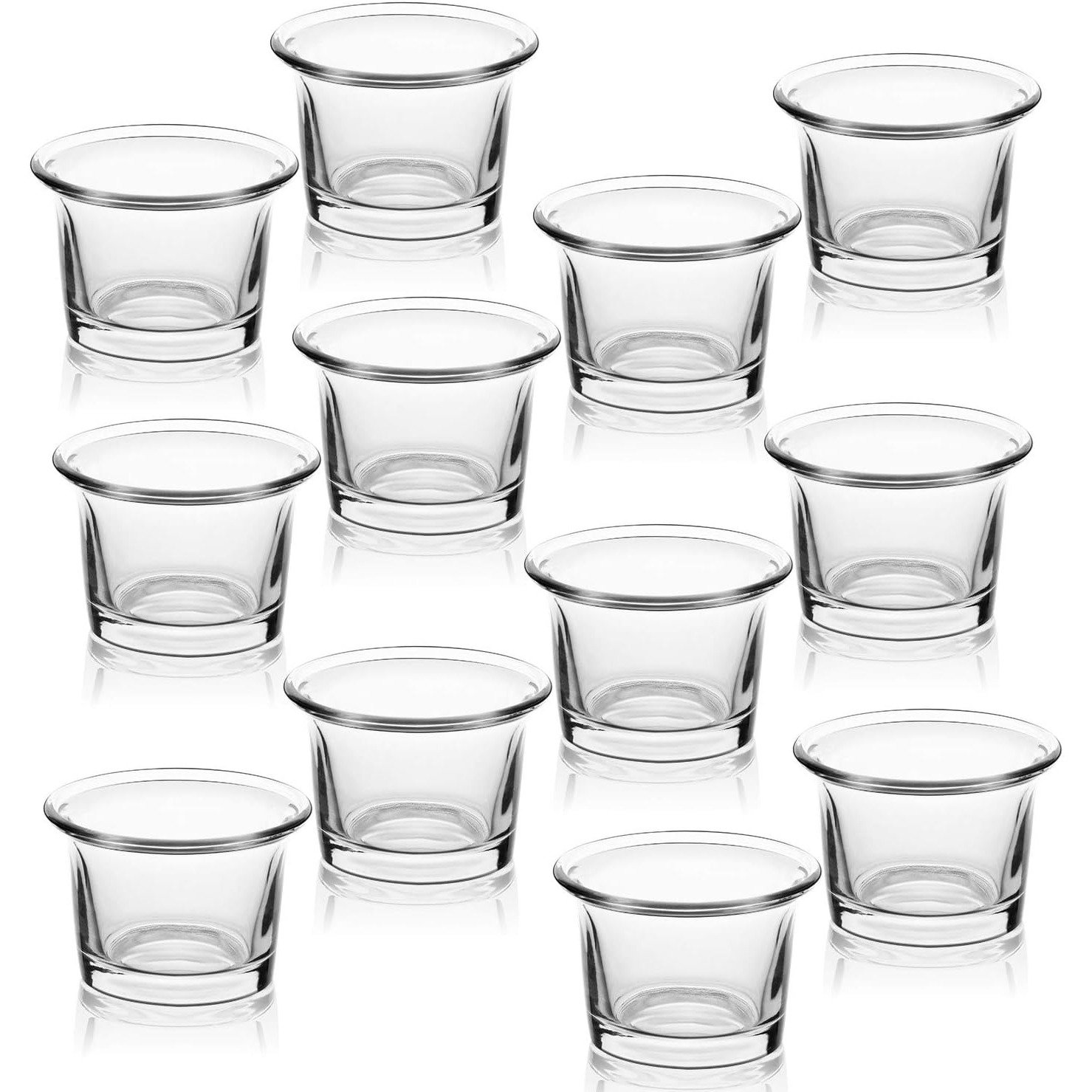 Clear Glass Tealight Candle Holder 12PCS