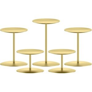 Metal Pillar Candle Holder 5PCS GOLD