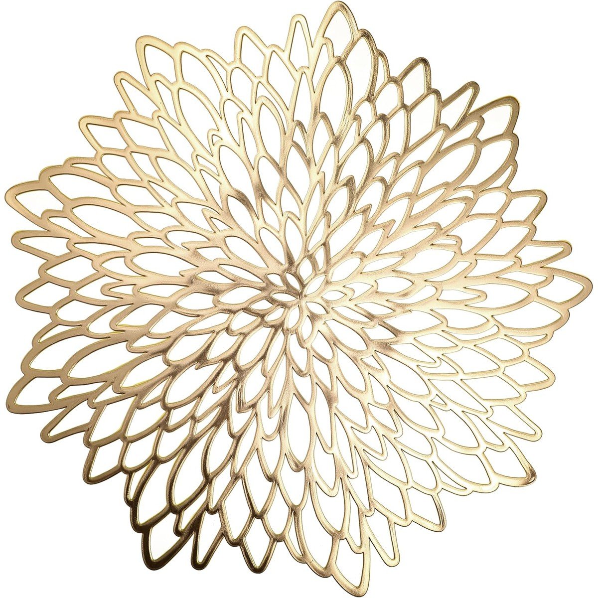 Metallic Dahlia Round Placemat - Set of 4