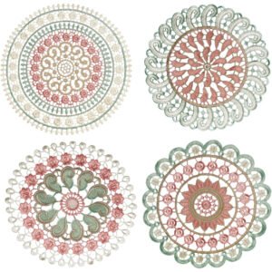 Crochet Lace Round Placemat / Doily - Set of 4