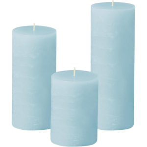 Rustic Pillar Candle Assorted-3PCS BLUE