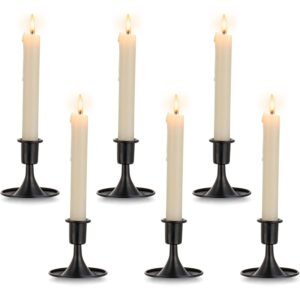 Short Taper Candle Holder 6PCS BLACK