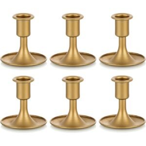 Short Taper Candle Holder 6PCS GOLD