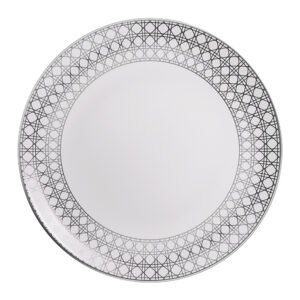 Platinum Grid Moonlight Dinner Plate