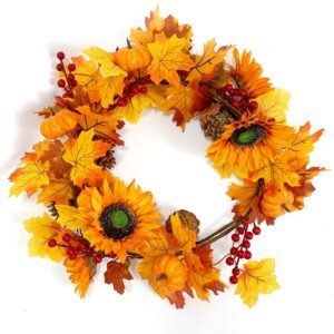Maple Leaf Pumpkin Vine Garland