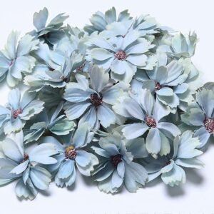 Dusty Blue Silk Flower Table Scatters