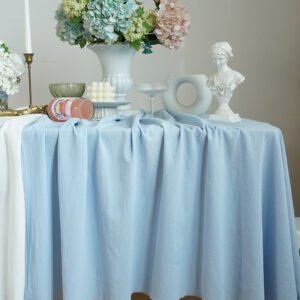 Blue Textured Tablecloth