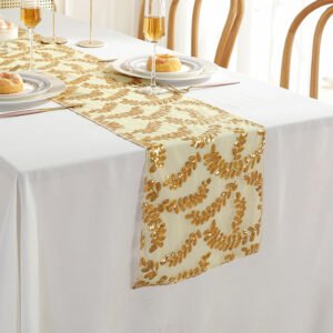 Leaf Sequin Table Runner