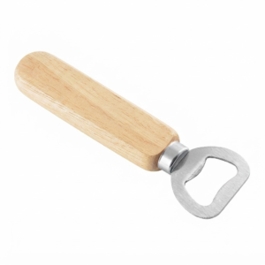 Wooden handle stainless steel beer bottle opener