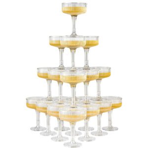 Champagne Tower Plastic Flutes 7 oz - Clear