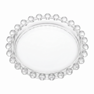 Transparent Glass Candle Holder-2PCS
